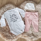 MM Baby cadeau geboorte meisje  roze set met tekst tante aanstaande zwanger kledingset pasgeboren unisex Bodysuit |  babykleding Huispakje | Kraamkado | Gift Set babyset kraamcadea