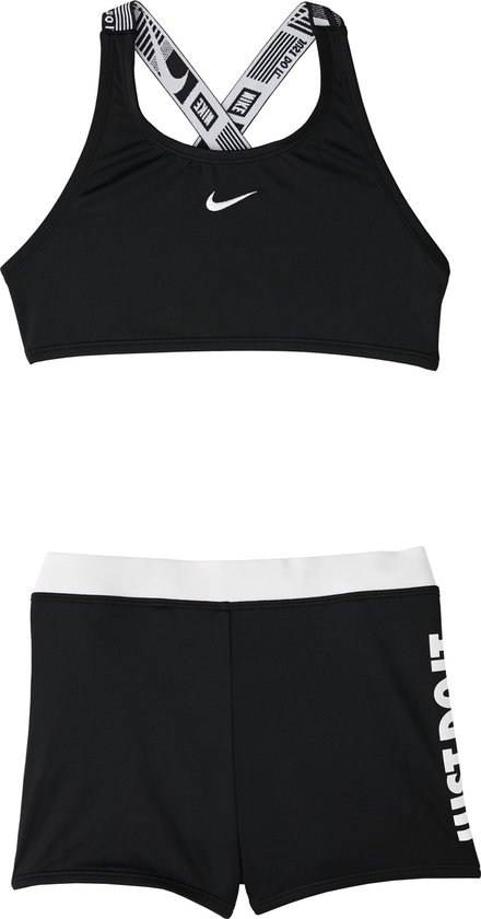 Nike Swim CROSSBACK SPORT Bikini - Zwart - Meisjes - Maat XS