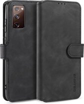 CaseMe - Samsung Galaxy S20 FE Hoesje - Met Magnetische Sluiting - Ming Serie - Leren Book Case - Zwart