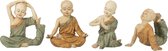 J-Line Monnik Yoga Poly Oker/Groen Small Assortiment Van 4