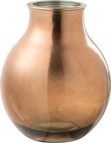 J-Line Vase Glas Métallique Marron
