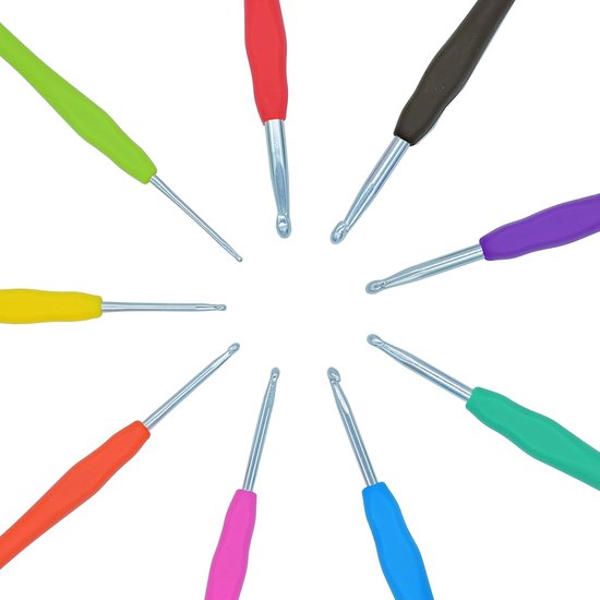 Set de 78 Pieces , crochets, poignées ergonomiques de différentes tailles, Kit d'accessoires avec sac pour tous les types de Wool, aiguilles à broder