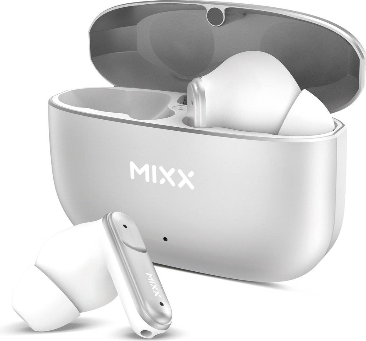 Mixx StreamBuds Custom 3 - True Wireless In-ear Koptelefoon - Zilver/Wit