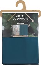 Urban Living Douchegordijn met ringen - donkerblauw - pvc - 180 x 200 cm - Voor bad en douche