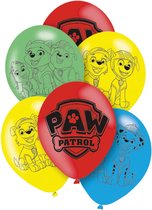 Amscan - Paw Patrol - Latex - Ballons De Fête - Ballons - 4 Couleurs - 27 Cm - Contenu 6 pièces