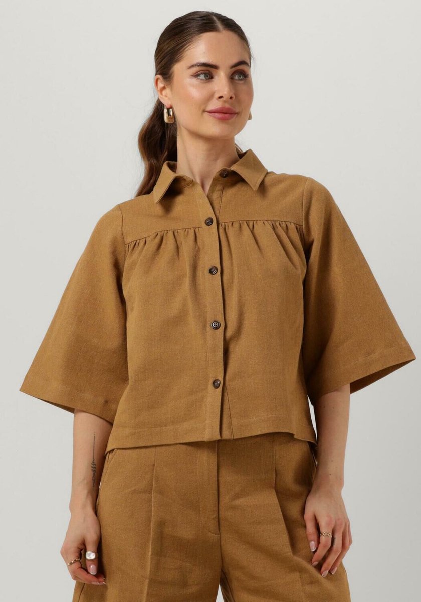 Ruby Tuesday Riah Blouse Dames - Jurken - Camel - Maat 42