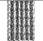 Bathroom Shower Curtain, Anti-Mould Shower Curtain, Mosaic Pattern, Textile Bathroom Shower Curtain (120 x 180 cm)