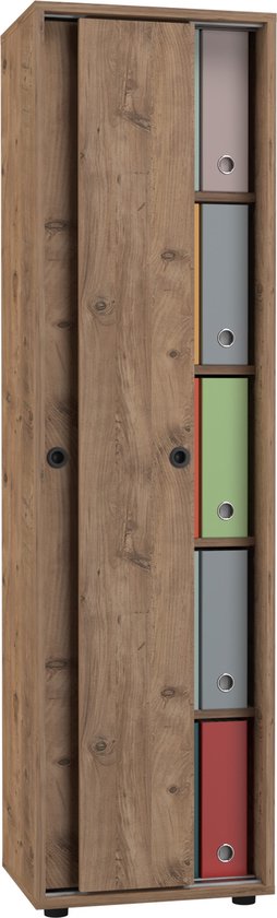 VCM Armoire de bureau Classeurs Classeur Mobilier de bureau Armoire Ulas 5 portes coulissantes
