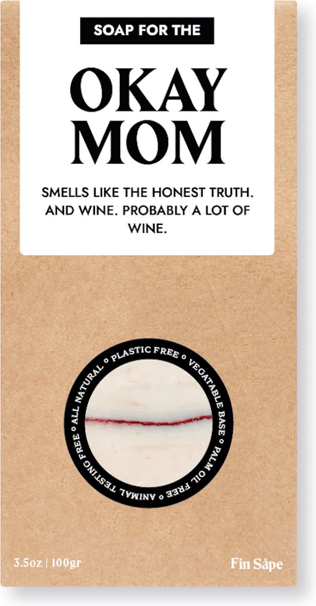 The Flavour Company Fin Såpe Soap Bar Edition: For the okay mom 100% natuurlijk handzeep Plasticvrij Geschikt voor ieder huidtype
