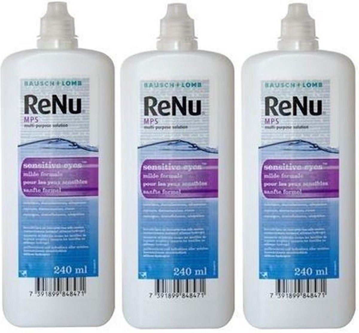 Goedkoopste ReNu MPS Sensitive Eyes platte fles - 240 ml – Lenzenvloeistof