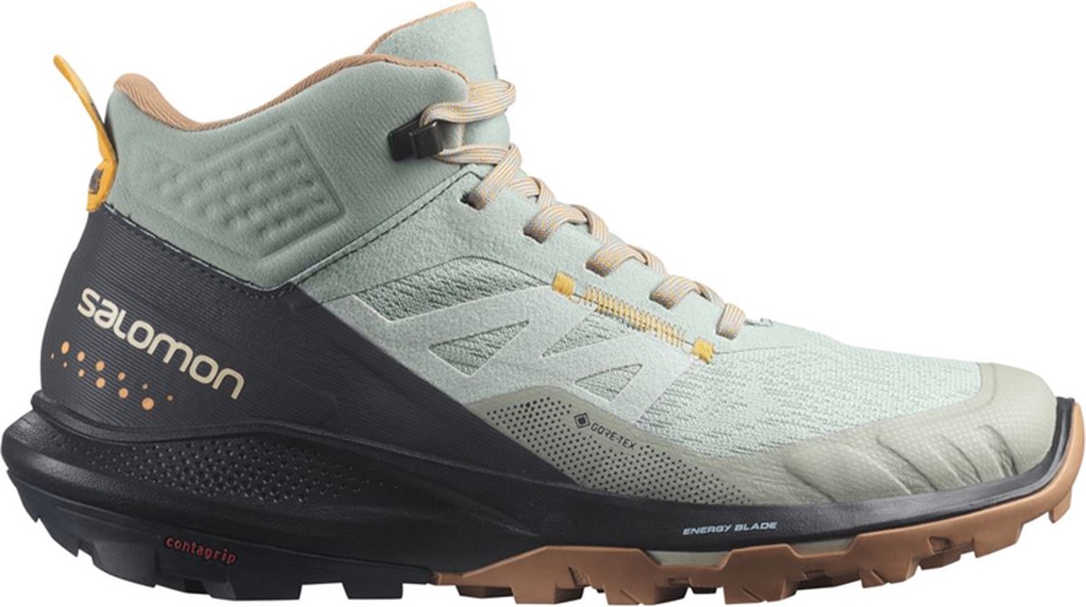 Salomon Outpulse Mid Gore-Tex Dames Hoge Wandelschoen Wrought Iron/Ebony/Blazing 6 5 Multicolor