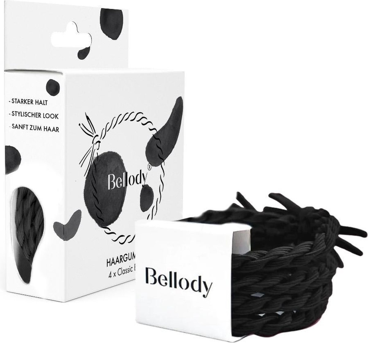 Bellody - Haargummie Elastiek - Zwart