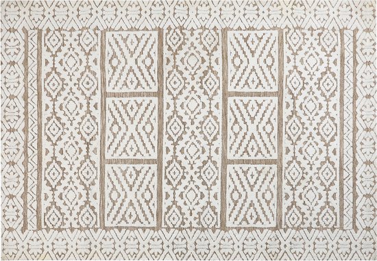 GOGAI - Vloerkleed - Crème/Beige - 160 x 230 cm - Polyester