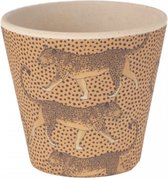 Quy Cup 90ml Ecologische Reis Beker Espressobeker “Luipaard” 7x7x7cm