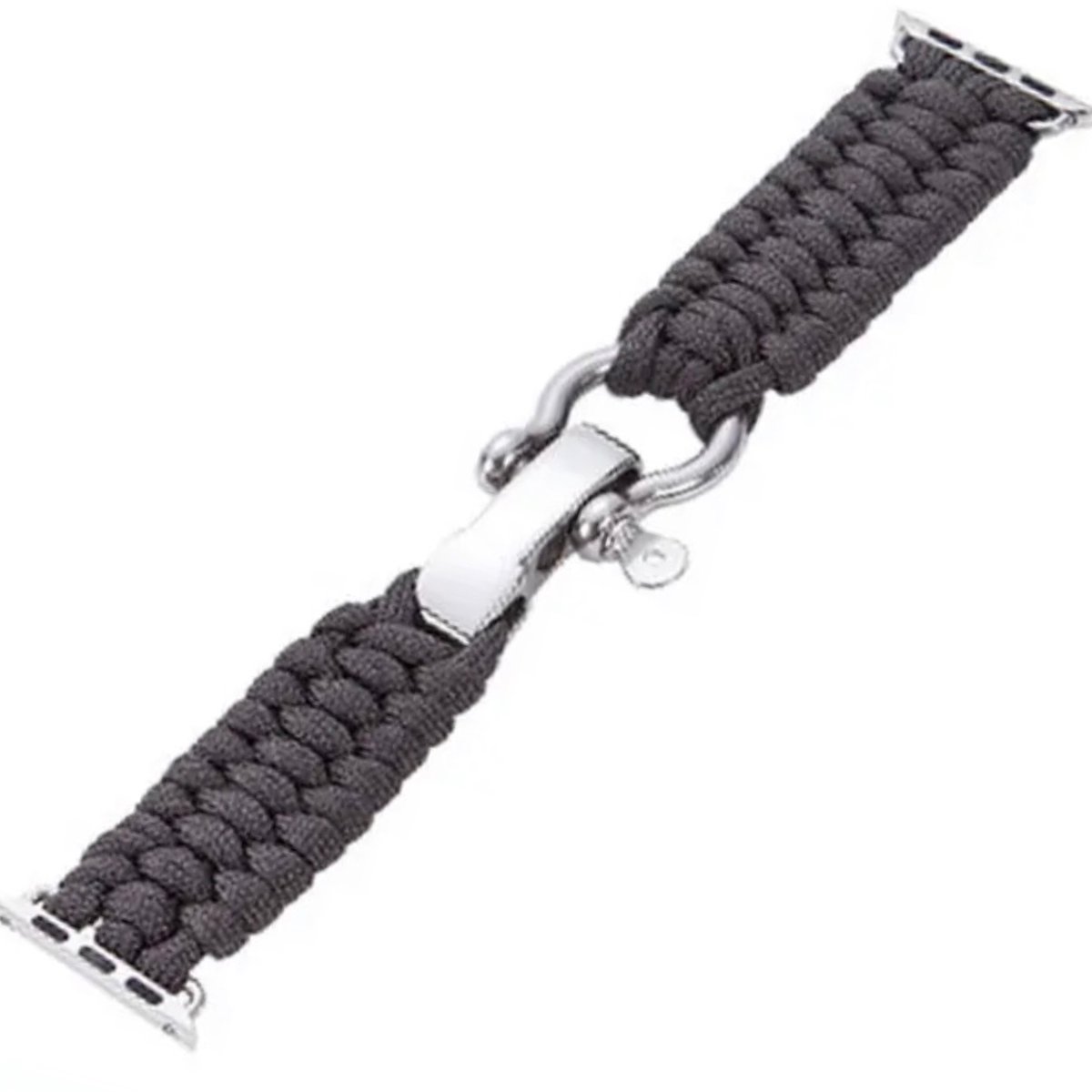 Stoer Applewatch horlogebandje -38-40-41mm- survivalkoord- verstelbare sluiting van metaal