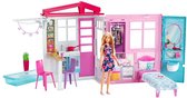 Barbie - Huis met Barbiepop en accessoires - Barbie huis