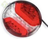 Hamburger Led achterlicht - aanhangerlamp 32 LED'S - Rond 12 cm - Trailerlamp - vrachtwagenlamp