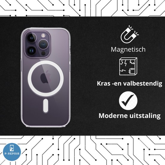 iPhone 13 Case Clear - Coque transparente avec cercle magnétique - pour Apple iPhone 13