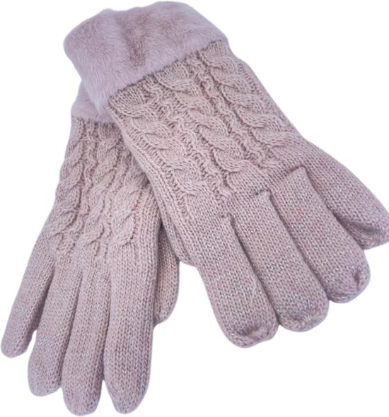 Winter Handschoenen - Dames - Verwarmde - Lichtroze