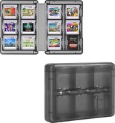 Étui pour cartes de jeu kwmobile adapté aux jeux Nintendo 3DS - Pour 22 jeux maximum - Protège de la saleté et de la poussière - En noir