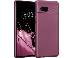 kwmobile metallic telefoonhoesje van TPU - geschikt voor Google Pixel 7a - Flexible case voor smartphone - In metallic lila
