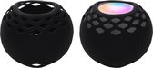 kwmobile siliconen hoesje voor mini-speaker - geschikt voor Apple Home Pod Mini - Flexibel materiaal - Speakercase in zwart