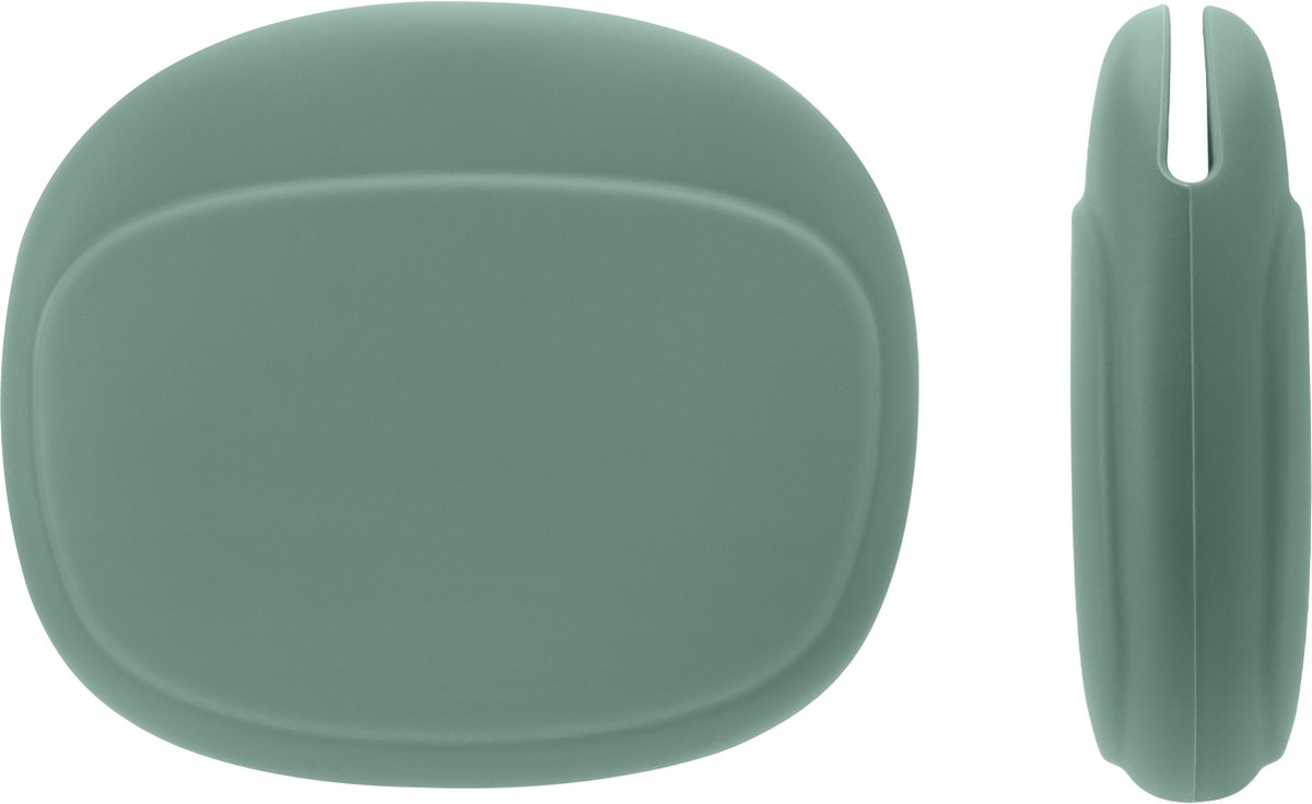kwmobile hoes voor oordopjes case hoes - Universele beschermhoes van silicone - 9 x 7,6 x 2,5 cm - In groen