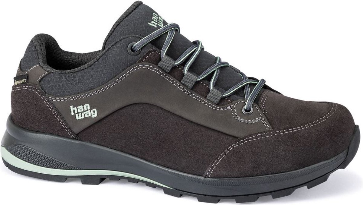 Hanwag Banks Low Bunion Lady GTX Wandelschoenen Dames Asphalt 36 Mint