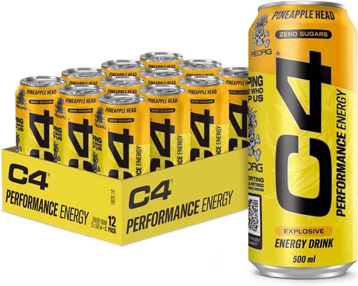 Goedkoopste C4 Carbonated 12x 500ml Pineapple Head