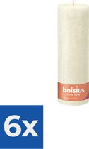 Bolsius Stompkaars Rustiek Soft Pearl - 30 cm / ø 10 cm - Voordeelverpakking 6 stuks