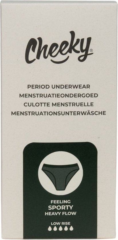 Cheeky Wipes sous-vêtement menstruel Feeling Sporty taille 50-52 - noir - Extra absorbant