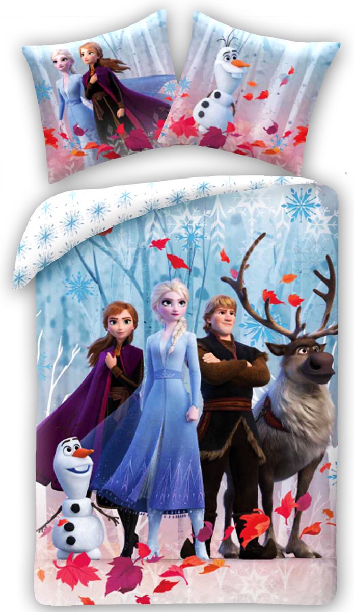 Frozen Dekbedovertrek eenpersoons 140 x 200 cm - Katoen - 70 x 90 cm