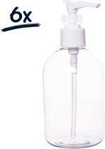 6x zeep dispenser pompje 300ml zeep desinfectiegel flacon navulbaar decoratieve fles