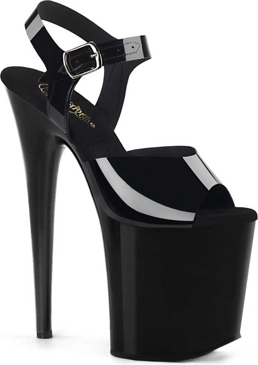 Pleaser - FLAMINGO808N Sandaal met enkelband, Paaldans schoenen - Paaldans schoenen - 45 Shoes - Zwart