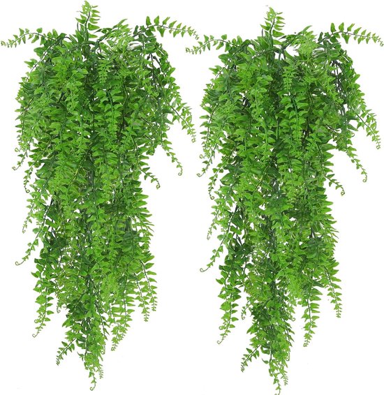 Kunstmatige Ophangende Planten Fern Vine - Nep Ivyleaves Decoratie voor Binnen & Buiten, Faux Bladgroen Decor voor Woonkamer, Keuken, Balkon, Tuin, Slaapkamer, Boerderij Aesthetiek