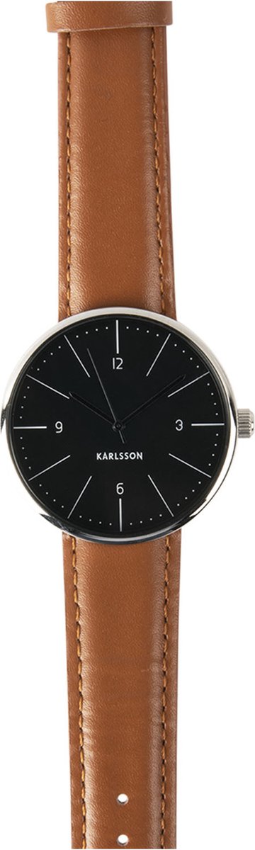 Karlsson Horloge Normann - Zwart - Ø4cm - Scandinavisch,Modern