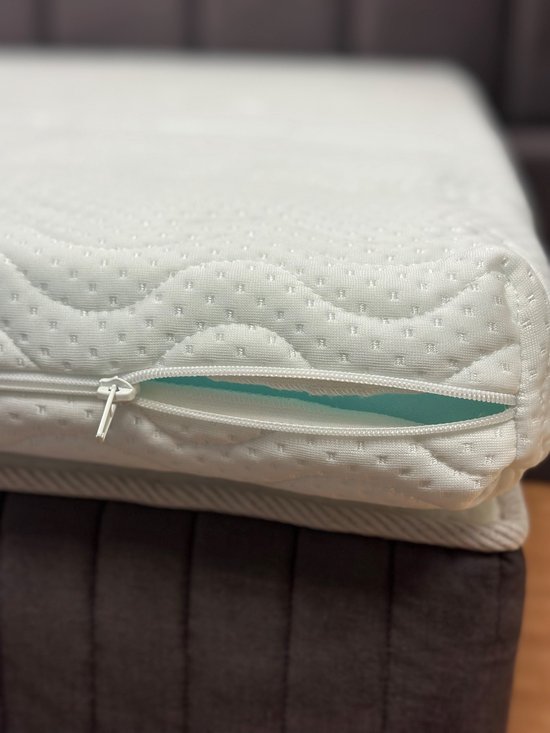 Cool Cotton Matrasbeschermer 180 x 220 cm - Verkoelende Matrastopper - 100% Puur Katoen - Ademend & Wasbaar op 60° - Cool Cotton
