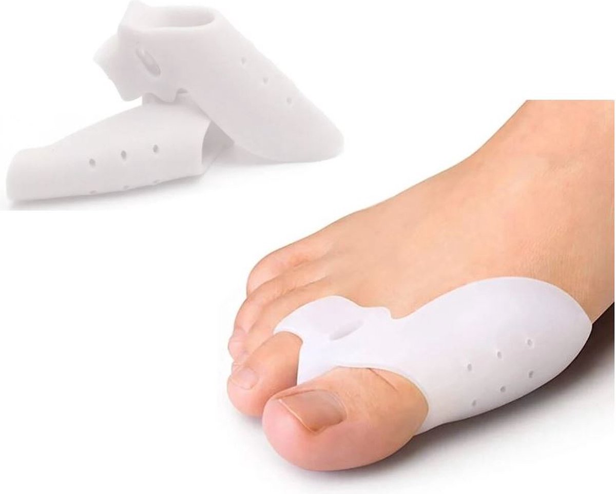 Goedkoopste Hallux Valgus - teenspreider - teencorrector - hallux valgus grote teencorrector - Toe spacer plus wit 2 stuks