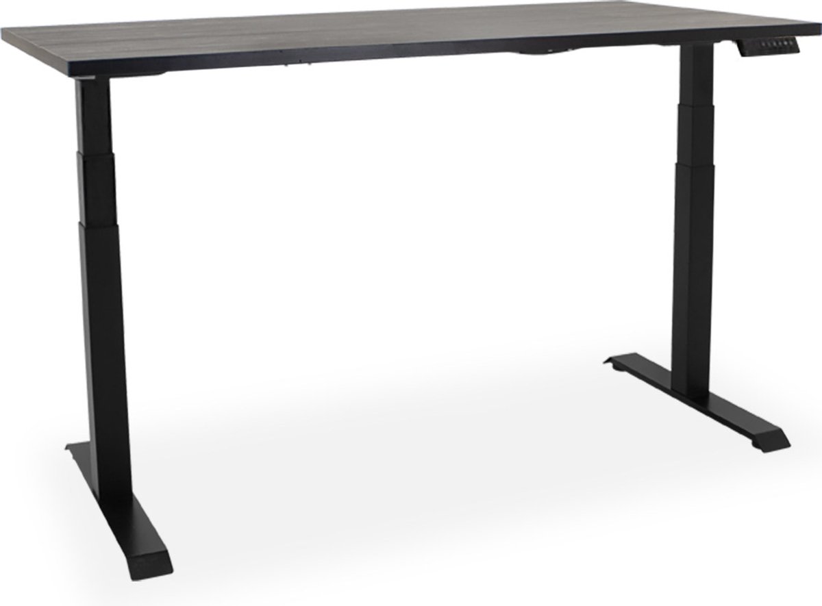 Essential elektrisch zit-sta bureau - 140x80cm - zwart/zwart