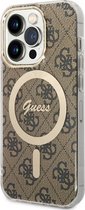 Guess 4G Back Case (MagSafe Compatible) - Apple iPhone 14 Pro Max (6.7") - Bruin