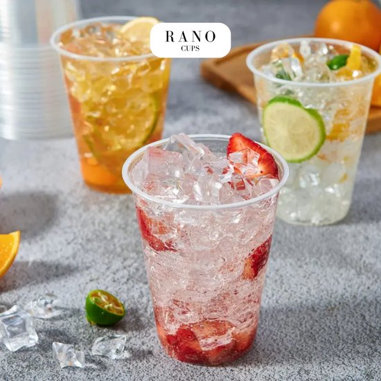 RANO® - 100x Verres à vin / Coupes à dessert en plastique 150ml