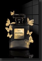 Coco Chanel new style schilderij op plexiglas 80x120cm