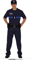 Guirca - Costume De Police Et De Détective - Officier De La Brigade Des Boisson - Homme - Blauw - Taille 52-54 - Costumes De Déguisements - Déguisements