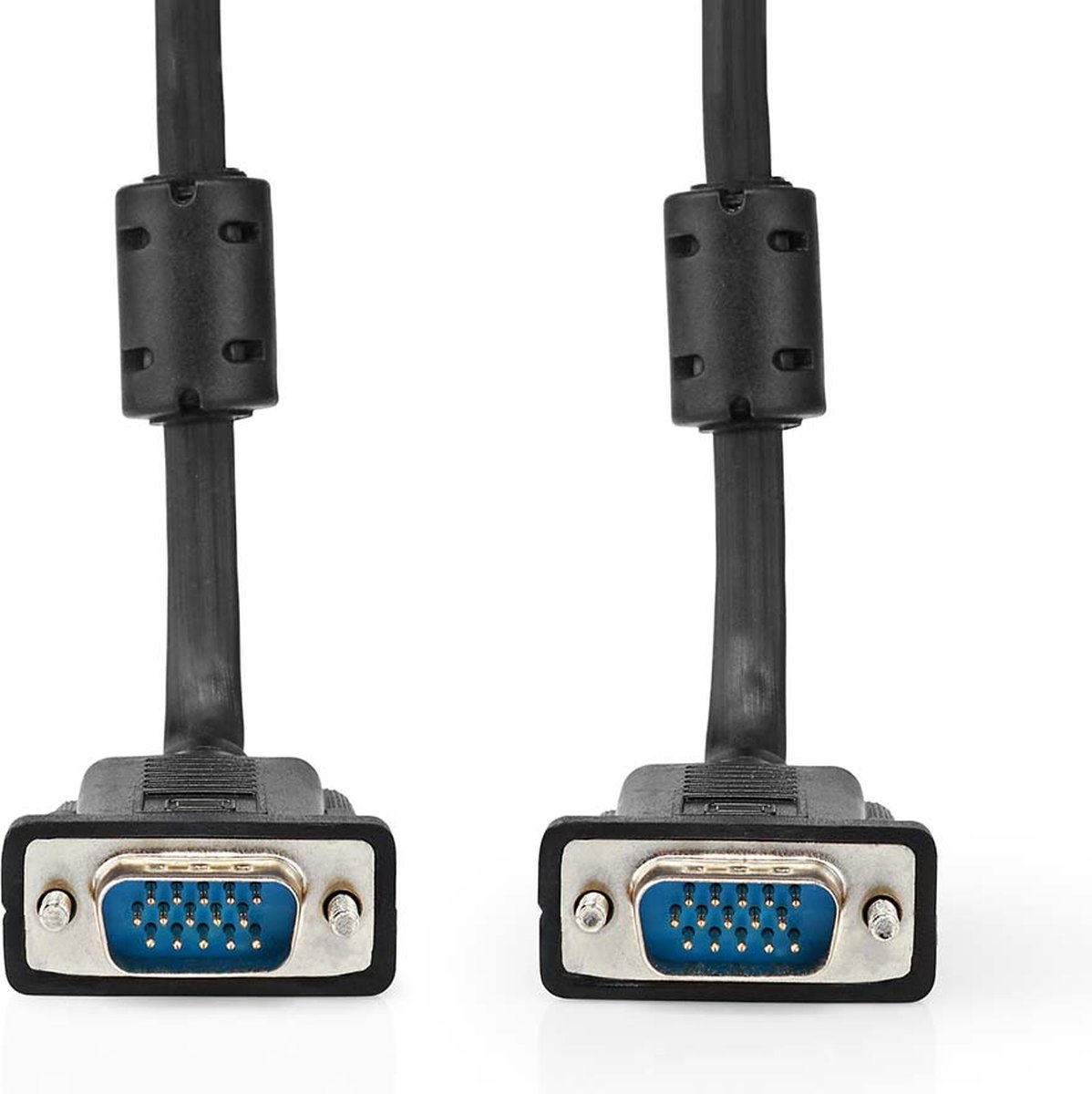 Nedis VGA-Kabel - VGA Male - VGA Male - Vernikkeld - Maximale resolutie: 1280x768 - 5.00 m - Rond - ABS - Zwart - Label