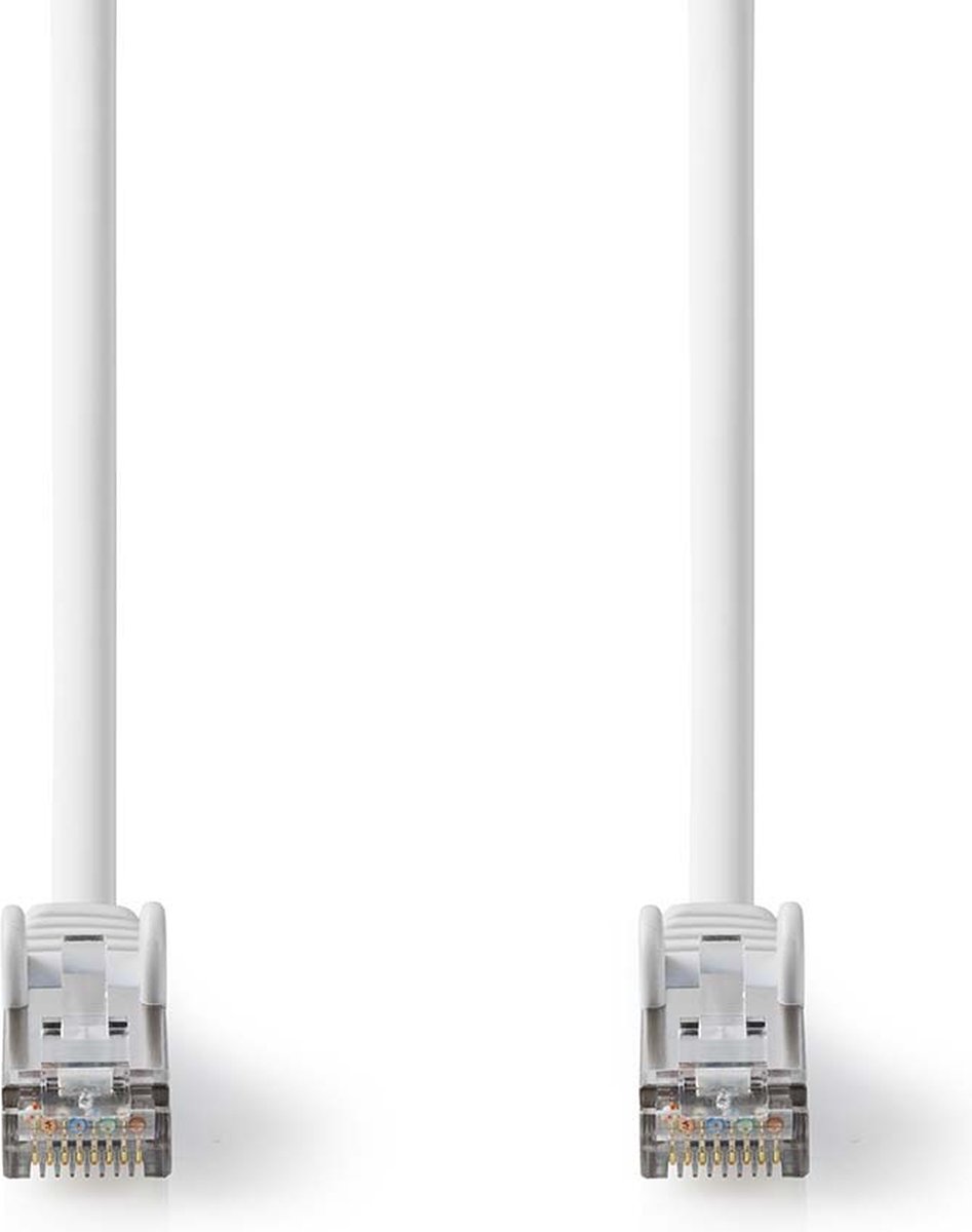 Nedis Cat 8.1 Netwerkkabel - S/FTP - RJ45 Male - RJ45 Male - 0.50 m - Rond - LSZH - Wit - Label