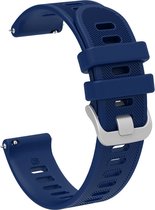 Siliconen bandje - geschikt voor Huawei Watch GT 2 42 mm / GT 3 42 mm / GT 3 Active 42 mm / GT 3 Pro 43 mm / GT 3 Elegant - donkerblauw