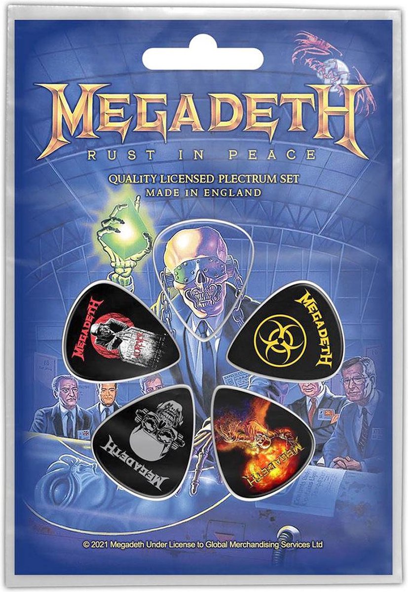 Megadeth Rust in Peace Unisex Plectrumset - meerkleurig - Standard