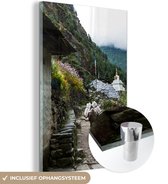 MuchoWow® Glasschilderij 20x30 cm - Schilderij acrylglas - Everest basiskamp Nepal fotoprint - Foto op glas - Schilderijen