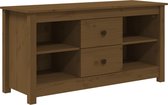 vidaXL - Tv-meubel - 103x36,5x52 - cm - massief - grenenhout - honingbruin