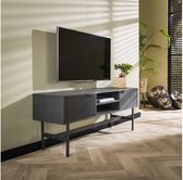 TV-meubel Matheus 140 cm mangohout - zwart | Meubelplaats